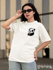 FLUXOGEEK Camisa Camiseta Urso Panda Japao Anime Streetwear Panda Ref 1453 FLUXOGEEK