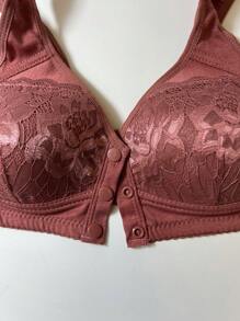 3 peças Conjunto de Sutiãs com Design de Fechamento Frontal, Lingerie Feminina Macia, Confortável e Respirável