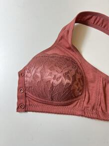 3 peças Conjunto de Sutiãs com Design de Fechamento Frontal, Lingerie Feminina Macia, Confortável e Respirável