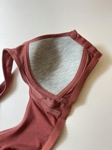 3 peças Conjunto de Sutiãs com Design de Fechamento Frontal, Lingerie Feminina Macia, Confortável e Respirável