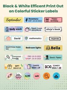 Phomemo 1pc 标签打印机，包含 1 卷 12x40mm（0.47 英寸 x 1.57 英寸）白色热敏标签带 - D30 便携式无线打印机，手持式尺寸，无需墨水的热敏标签打印机，203dpi 高分辨率打印，小型打印机支持 6/12/14/15mm（0.24 英寸/0.47 英寸/0.55 英寸/0.59 英寸）热敏标签，内置 1200mAh 耐用电池，可充电，迷你智能标签打印机，兼容 iOS 和 Android 系统，易于使用，适用于家庭、厨房、药盒、办公室、学校、商店、整理等多种场合。 - 紫色 - 查看 7