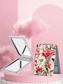 1 chiếc Gương gấp nhỏ gọn tiện lợi chất lượng cao mạ bạc sáng bóng bằng thép không gỉ, khung mạ điện nano, chi tiết nhỏ gọn, phù hợp với nhiều dịp khác nhau và mọi đám đông - Nhiều màu - Xem 3