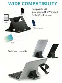 1 Giá đỡ điện thoại đa chức năng có thể điều chỉnh phổ thông, Giá đỡ điện thoại di động để bàn, Giá đỡ mềm mại để phát sóng trực tiếp, Chụp ảnh, Bàn làm việc - màu đen - Xem 4