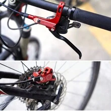 Freni a disco idraulici a quattro pistoni CNC M840 di alta qualità Freni a disco idraulici per mountain bike Freno a disco a doppia faccia Rosso