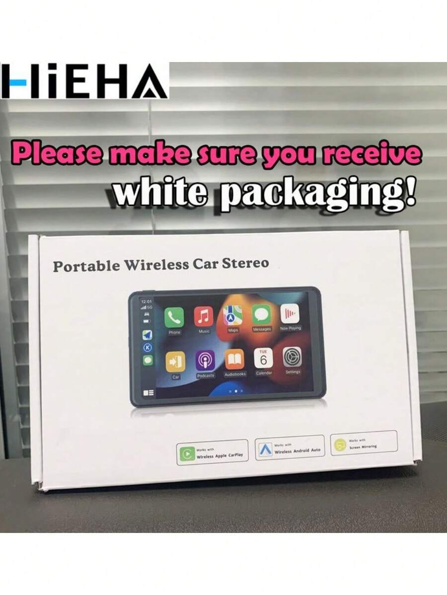 [Hieha]2024 Newest Portable Carplay Screen For Car, 7 Inch IPS