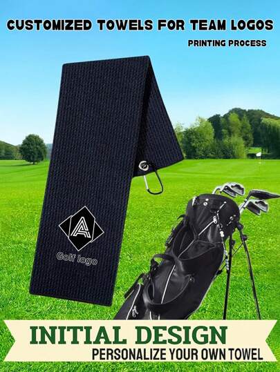 Set de 5/10/20 toallas de golf personalizadas con logo de equipo, textura de gofre, personalizadas para equipos/clubes de golf, disponibles en varios tamaños, con diversos logos personalizables