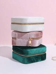 1/2/3 pieza Caja portátil para joyería: Caja de almacenamiento de pendientes, aretes, anillos, uñas decoradas y otros accesorios antioxidante con espejo. Caja elegante y de alta calidad para joyas como collares, anillos, pendientes y aretes. - Rosa - Ver 11