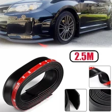 Universal Car Lip Skirt Protector Rubber Splitter Front Bumper Spoiler Side 2.5M - Black - View 1