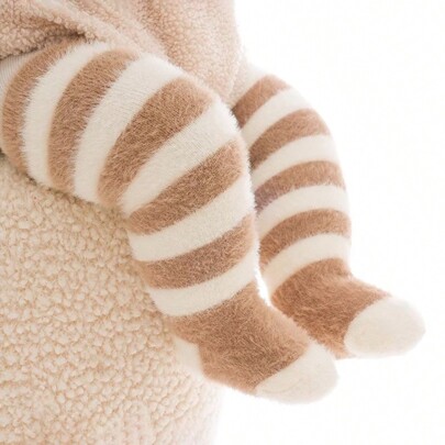 جوارب مبطنة دافئة للركبة من الأطفال بخطوط عريضة