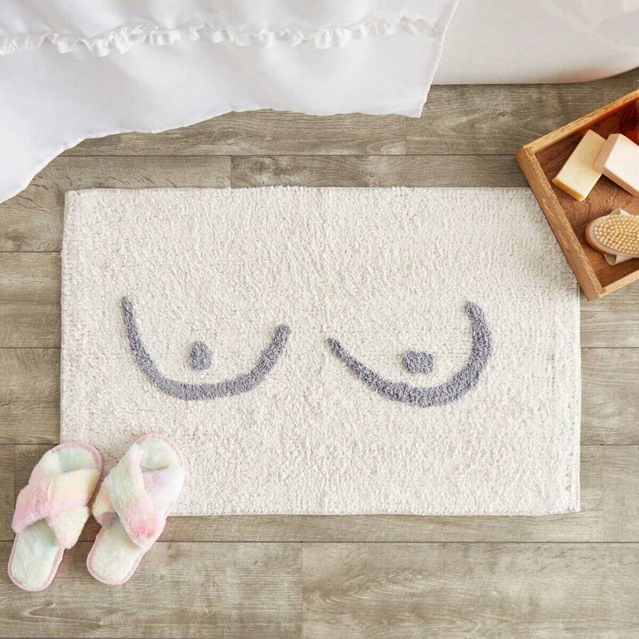 Non-Slip Bath Mat, Feminine Figure Bathroom Rug (Cream, 32 X 20 In) - 1 - 查看 1