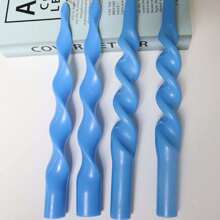 1 Box Of 4 Pcs Conical Spiral Candles, 1 Box Of 2 Pcs Coarse & Fine Spiral Long Candles, Suitable For Seasonal Festival Photography Atmosphere, Gifts, Romantic Candlelight Decor, Men/Women Gift, Outdoor Picnic Emergency Lighting, Odorless Dinner Party/Birthday/Wedding/ Candles,Room Decor,Gifts - Multicolor - View 9