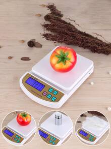 1 chiếc Cân nhà bếp kỹ thuật số, Cân thực phẩm điện tử thông minh LCD bằng thép không gỉ 22,05lb/0,04oz, Cân cà phê, Cân gram nhỏ để nướng bánh và trang sức, Màn hình LCD, Phụ kiện nhà bếp - Nhiều màu - Xem 1