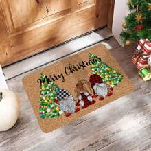 1pc Autumn Theme Doormat, Dwarf Autumn Element Pattern Slip-Resistant Outdoor Decorative Carpet Mat, Thanksgiving & Halloween Decor, Home Autumn Decoration