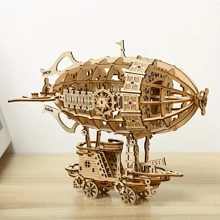 Puzzle drewniane 3D, zestawy modeli sterowców dla dorosłych, zestaw do budowy modeli, łamigłówka dla dorosłych do budowy rękodzieła mechanicznego