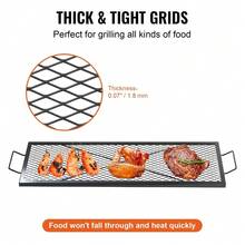 44" Rectangle Cooking Grate Fire Pit Grill Grate X-Marks Heavy-Duty Steel - màu đen - Xem 4