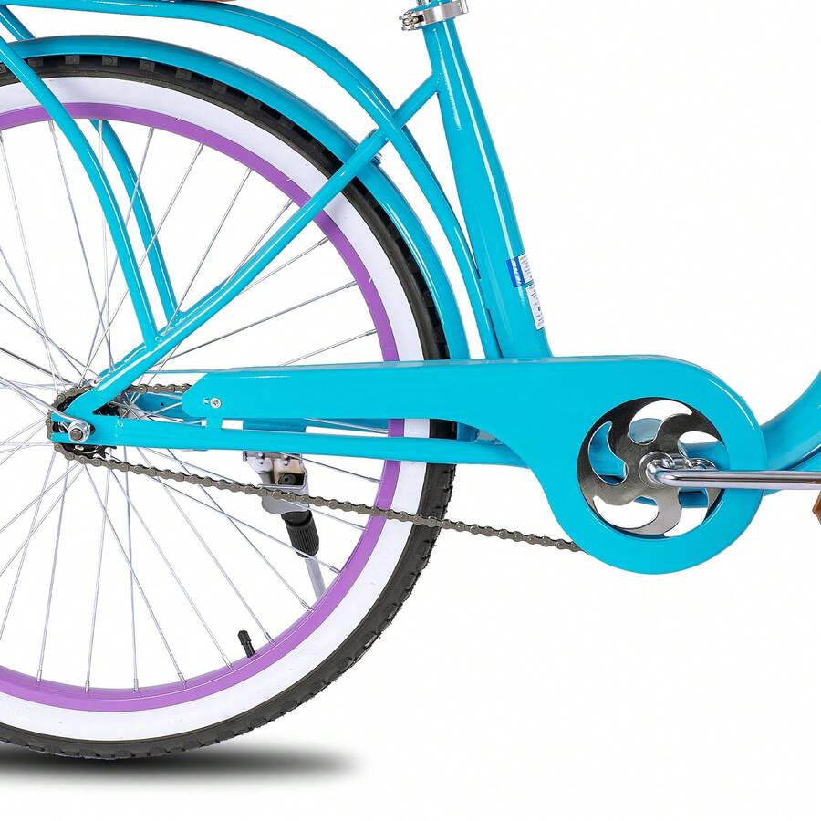 HILAND HILAND 26 Inch Wheels Adult And Women Beach Cruiser Bike, Single