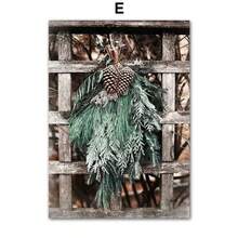 1 件圣诞树红色复古车鹿咖啡厅墙壁艺术帆布画客厅装饰海报和印刷品家居墙壁画无框架 - 彩色 - 查看 23