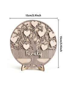 1Pc DIY Biển Gỗ Trưng Bày Cho Cháu Gái Trang Trí Bàn Nhà, Tên Tự Làm Trên Biển Hình Cây Gia Đình Trái Tim, Quà Kỷ Niệm Cho Gia Đình, Quà Tặng Ngày Của Mẹ - Nhiều màu - Xem 8