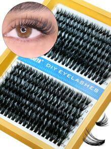 GROINNEYA 280/ 300 Cluster C Curl Individual Lash Clusters Fluffy Cluster Lashes Volume Mixed Tray Faux Mink Lashes Eyelash Extension Makeup Lash Clusters,Eye Lash Clusters,Individual Eyelashes,Lashes,Fake Lashes - C - View 15