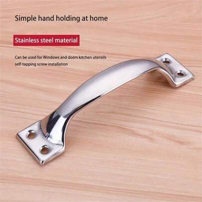 5 Piezas Manija De Puerta Del Gabinete De Acero Inoxidable Con Diseño De Lazo, Tirador De Cajón Vintage, Herrajes Para Ventanas Y Puertas