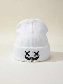 1 chiếc mũ len bịt tai thêu Acrylic phong cách đường phố dễ thương cho nữ, phù hợp cho mùa thu/đông - Nhiều màu - Xem 14