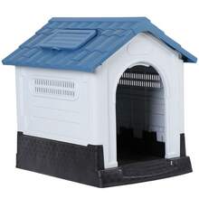 Plastic Dog House Outdoor Indoor Doghouse Puppy Shelter With Adjustable Skylight - 1 - 查看 10