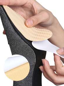 1pc Anti-Slip High Heel Cushion Pad, Water Wave Texture Self-Adhesive Shock Absorbing Non-Slip Sole Protector, Trimmable - Multicolor - View 5
