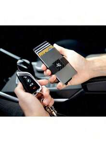 CODE 118 - Premium Smart Wallet - RFID Blocking, Aerospace-Grade Aluminum, Easy-Access Trigger Mechanism - 太平洋藍 - 查看 8