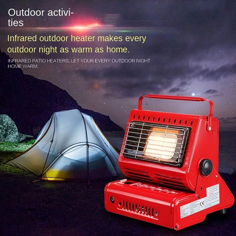 Portable Outdoor Heating Stove,Miniature Camping Tent Fireplace,Liquefied Gas/Coal Gas Ice Fishing Heater Cartridge Stove