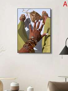 1/3 piezas de pósteres de estilo bohemio para mujeres con diseños de labios, arte de uñas, ropa verde, mujeres con joyas doradas, obras de arte decorativas para la sala de estar, materiales de decoración para el hogar, regalos ideales, sin marco - Multicolor - Ver 15