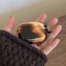 一套半透明黑棕渐变耳机保护套+挂绳，兼容苹果Pro3/Pro2/Pro4/3/2，使用前请撕掉保护膜。 - 棕色 - 查看 3