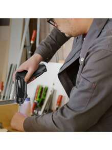 可充电无绳电动螺丝刀套件 - 旋转工具，配有多功能家用小型电钻驱动器、LED 灯和手提箱 - 非常适合 DIY、家庭维修和木工项目 - 彩色 - 查看 6