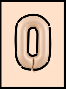 10pcs/Set 40inch (Approx. 101cm) Huge 0-9 Number Cartoon Balloons, Cartoon Balloons, Black & White Balloons, Aluminum Foil Polyester Balloons, White/Pink/Light Blue/Caramel/Cream/Cow Print Foil Balloons, For Birthday Party Decorative Balloon Props - Multicolor - View 71