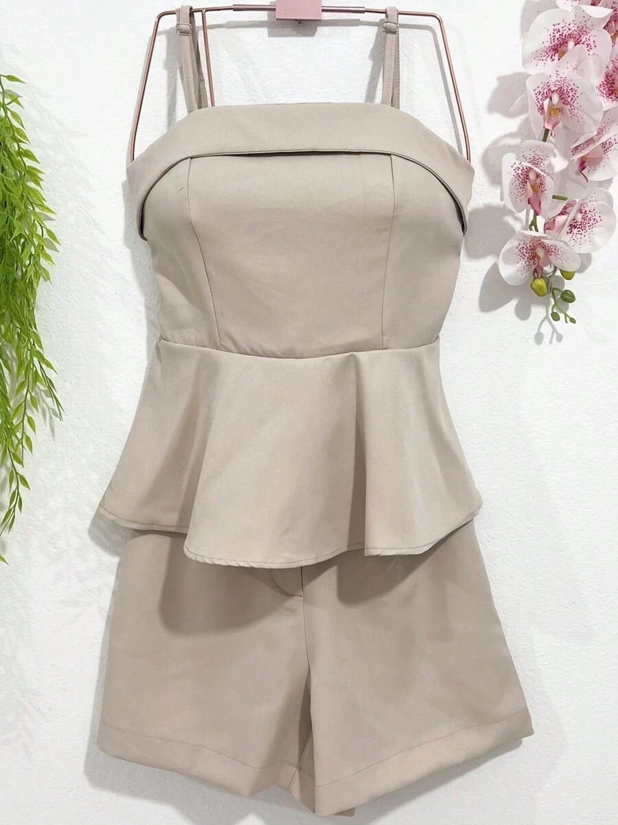 Women's Set With Bra And Shorts - 米色 - 查看 1