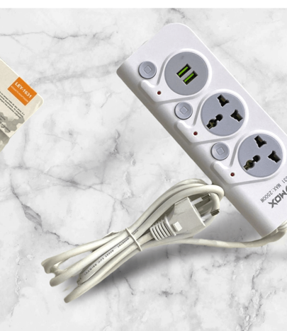 Extensão Elétrica 2 Tomadas Universais+2 USB Lehmox Ley-1631.Max 2500w. Alto Qualidade.