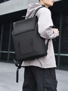 Balo thời trang nam, Balo đựng máy tính xách tay công sở dung tích lớn thiết kế mới, Balo đi làm tối giản, Tết Nguyên đán, Ngày lễ tình nhân, Quà tặng du lịch ngày lễ xuân/hè - màu đen - Xem 1