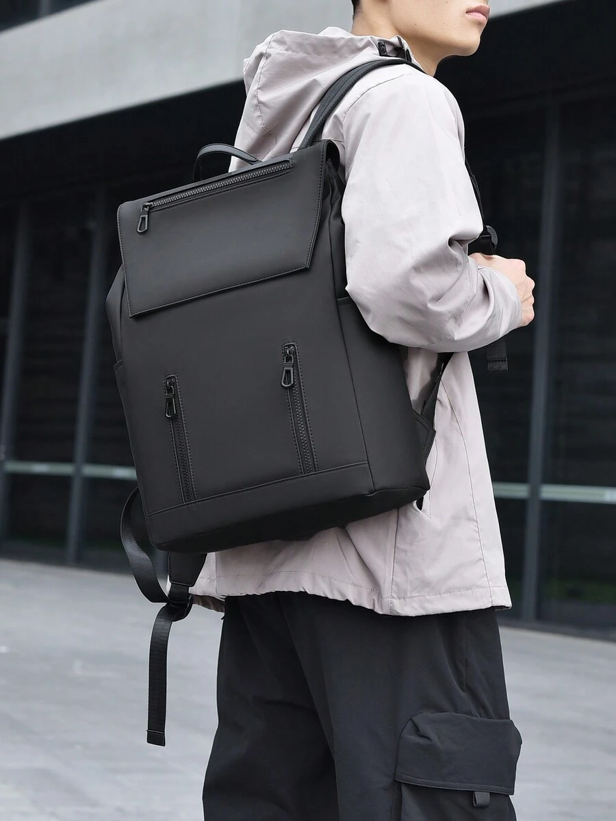 Balo thời trang nam, Balo đựng máy tính xách tay công sở dung tích lớn thiết kế mới, Balo đi làm tối giản, Tết Nguyên đán, Ngày lễ tình nhân, Quà tặng du lịch ngày lễ xuân/hè - màu đen - Xem 1