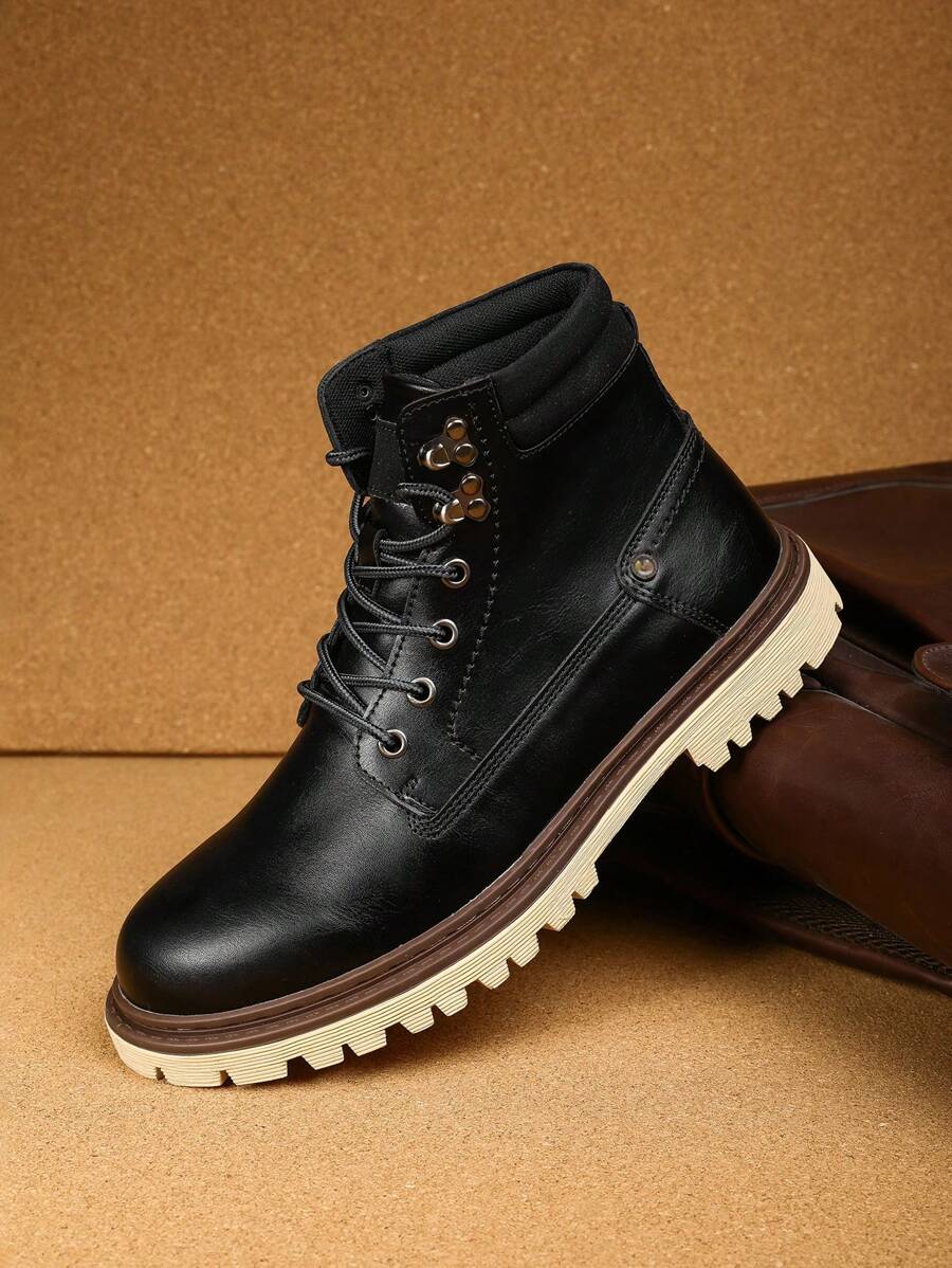 Men's Casual Black Boots Men Hiking Shoes Fashion Chukka Boots For Men