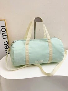 1pc Boys Girls Large Capacity Foldable Travel Bag, Simple Design, Large Capacity Waterproof Yoga/Swimming/Fitness, Including Wet/Dry Separation And Training Sports Bag With Handle, Spacious Travel Bag Equipped With Durable Zipper Compartments, Suitable For All Occasions