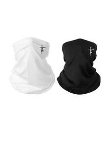 2pcs Unisex Cycling Face Mask, Multipurpose Balaclava Neck Gaiter, Made Of Milk Silk, Suitable For Daily Use, Outdoor Travel, Hiking, Skiing, Gift - Multicolor - View 17