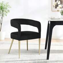 Flannelette Material Single Leisure Chair ,Comfortable Cushioned Single Leisure Chair,Chair Backrest Hoow Wih Armrests,Sutable For Living Rooms,Bedrooms And Dining Rooms:The Chair Is Sized To Fit Into Any Space And Provides The Support And Comfort You Need To Read, Rest Or Work For Short Periods. And It Is Also Very Convenient When Handling And Moving, And Can Adjust Its Position Without Effort To Adapt To Different Use Scenarios - 黑色 - 查看 3