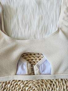 Women's Hollow Out Sexy Solid Color Bikini Set Slender Swimwear, Real Photos, Vacation Outfits Woman