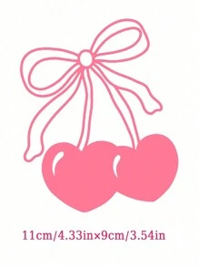 Mädchenhafter Kirschenschleife Aufkleber - Kraftstoffkappen Vinyl Aufkleber Autofenster Aufkleber Autoaufkleber Süßer Aufkleber Schleifen Ästhetik Aufkleber