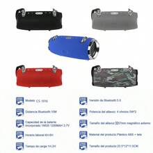Bocina Portátil Inalámbrica Con Resistencia Al Agua, Ergonómica Y Con Soporte Adherible Tipo Chupón Manos Libres Altavoz Inalámbrico Con Bluetooth, Altavoz Portátil Con Correa Para Exteriores, Tela De Graves - Azul Marino - Ver 2