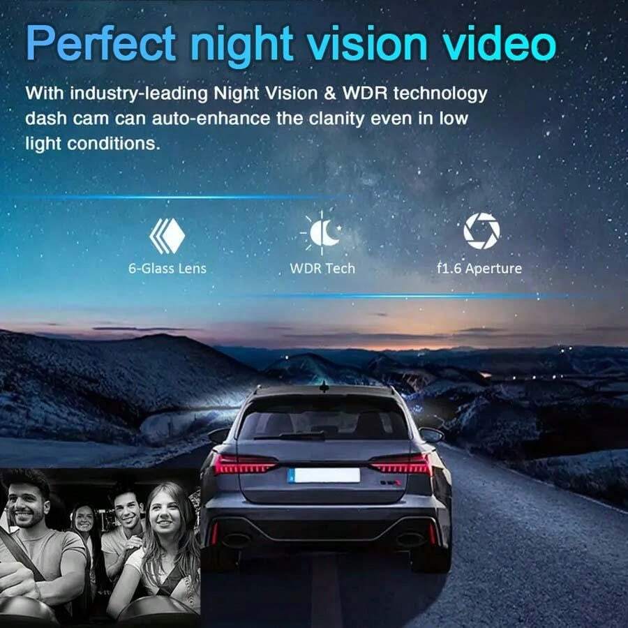 Tbest Specchietto Retrovisore 4,3 Pollici Con Doppia Telecamera 1080P Full HD E Antiriflesso – Dash Cam Auto Con Visione Posteriore E Rilevamento Movimento