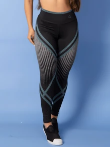 TARELLES Women's Fitness Gym Pants Sublimated Printed Baby Blue - 淺藍色 - 查看 2
