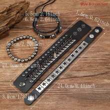 4 vòng tay Punk dành cho nam và nữ, vòng tay đinh da Punk Rock, vòng tay còng, vòng tay Grunge, vòng tay đính đinh, phụ kiện Emo Punk có thể điều chỉnh - màu đen - Xem 6