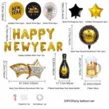 35 件黑金色 2025 年跨年晚会装饰派对活动场景布置 - 黑金 - 查看 3