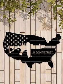 علامة فنية حيوية لرأس الغزال قناص مصنوعة من الحديد ومزينة بالاسم لتزيين جدار المزرعة، هدية مخصصة بإسم الدولة لديكور البورش/الفناء، فن حديدي إبداعي