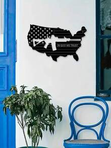 علامة فنية حيوية لرأس الغزال قناص مصنوعة من الحديد ومزينة بالاسم لتزيين جدار المزرعة، هدية مخصصة بإسم الدولة لديكور البورش/الفناء، فن حديدي إبداعي